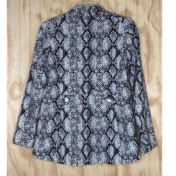 Estelle & Finn Snake Print Blazer Jacket One Button Front Pocket Size 4 Trendy - Picture 2 of 8